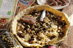 Relleno coca de sardina