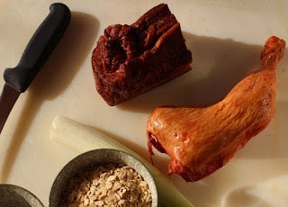 ingredientes para sopa de avena pollo ahumado